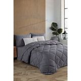 Formeya Antrasit Gri Soft Dort Mevsim Yorgan Tek Kisilik 155X215