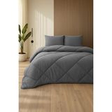 Formeya Antrasit Gri Soft Kışlık Tek Kişilik Yorgan 155*215 cm - 155 x 215 cm - Antrasit - Gri