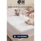 Formeya BabyDry Bambu Desenli Oeko-Tex Sertifikalı Sıvı Geçirmez Fitted Bebek Alezi Bebek Yatak Koruyucu