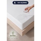 Formeya Bamboo Sleep Premium Bambu Kumaş Sıvı Geçirmez Fitted Alez – Nefes Alabilen Yatak Koruyucu Tek Çift Battal - 100 x 200 cm - Beyaz