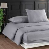 Formeya Çift Kişilik %100 Pamuk Lastikli Çarşaflı Nevresim Takımı 4 Renk - 160 x 200 cm - Gri