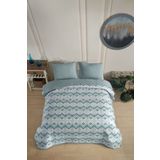 Formeya Çift Kişilik Desenli Kapitone Çift Taraflı Renkli Pike Yatak Örtüsü Takımı 200x230 cm (Çarşafsız)