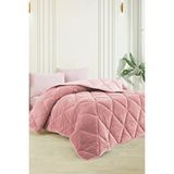 Formeya Çift Kişilik Lüx Pudra Welsoft Yorgan Çift Taraflı 195x215 cm Pembe