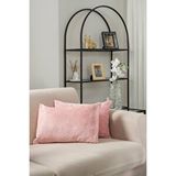 Formeya Çift Tarafı Wellsoft Kumaş 2'li 35x55 Cm Hediyelik Dekoratif Pelüş Kırlent Kılıfı Yastık Kılıfı Pembe
