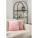 Formeya Çift Tarafı Wellsoft Kumaş 2'li 44x44 Cm Hediyelik Dekoratif Pelüş Kırlent Kılıfı Yastık Kılıfı Pembe