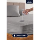 Formeya Classic Gri Mikro Fitted Full Kenar Su Sıvı Geçirmez Yatak Koruyucu Alez Bebek-Tek Çift Battal Boy
