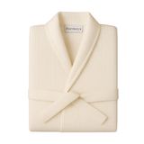 Formeya Gofret Desen Beyaz Lüks Bornoz, Çeyizlik Bornoz, Standart Beden - L/XL