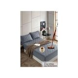 Formeya Gri %100 Pamuk Kapitone Fitted Su Sıvı Geçirmez Yatak Koruyucu Tek-Çift Kişilik-Battal Yatak Alezi - 90 x 190 cm