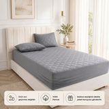 Formeya Gri %100 Pamuk Kapitone Fitted Yatak Koruyucu Çarşaf - Bebek-Tek-Çift Kişilik-Battal Yatak Alezi - 100 x 200 cm