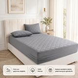 Formeya Gri %100 Pamuk Kapitone Fitted Yatak Koruyucu Çarşaf - Bebek-Tek-Çift Kişilik-Battal Yatak Alezi - 90 x 200 cm