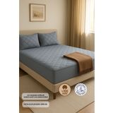 Formeya Gri %100 Pamuk Kapitone Fitted Yatak Koruyucu Çarşaf - Bebek-Tek-Çift Kişilik-Battal Yatak Alezi