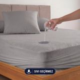 Formeya Gri Sıvı Geçirmez Alez - Tek-Çift Kişilik - Mikrofiber Kumaş - Fitted (Yatağı Saran) - 0,6 x 19 x 29 cm - Renkli