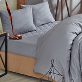 Formeya Gri Sıvı Geçirmez Kapitone %100 Pamuk Alez Ve Nevresim Set - 120 x 200 cm