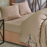 Formeya Kahverengi Kapitone Yatak Koruyucu Alez Ve Nevresim Set %100 Pamuk 8 Ebat - 180 x 200 cm
