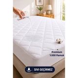 Formeya Kapitone Fitted Full Kenar Su Sıvı Geçirmez %100 Pamuk Yatak Koruyucu Alez Tek Çift Battal (16 Ebat) - Beyaz - 60 x 120 cm
