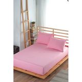 Formeya Lastikli Çarşaf Takımı%100 Pamuk (yastık Kılıflı) (Pudra, 90 x 190)