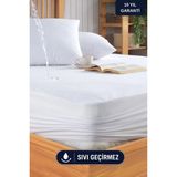 Formeya Mikro Fitted Full Kenar Su Sıvı Geçirmez Yatak Koruyucu Alez Bebek-Tek-Çift Kişilik Battal Boy Alez - 220 x 200 cm - Beyaz