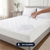 Formeya Mikrofiber Kapitone Fitted Su Sıvı Geçirmez Yatak Koruyucu Alez-2 Adet Yastık Koruyucu Set (140x200)