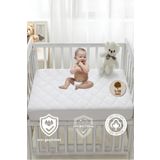 Formeya Pamuk Kapitone Fitted Sıvı Geçirmez Bebek-Çocuk Alezi, Park Yatak Beşik Yatak Alezi (Beyaz)