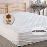 Formeya Pamukkale Alez Kapitone Fitted Yatak Koruyucu %100 Pamuk Alez (16 Ebat) - Beyaz - 200 x 200 cm