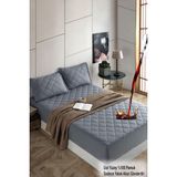 Formeya Pamukkale Alez Set Gri Kapitone Sıvı Geçirmez Yatak Koruyucu-2 Adet Yastık Koruyucu (11 Ebat) - 160 x 200 cm