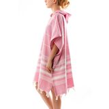 Formeya Pamuklu Yetişkin Peştemal Panço Bornoz Plaj Havlusu (Pembe, L-XL)