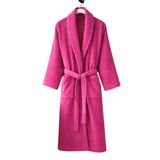 Formeya Premium Pamuklu Unisex Bornoz - Yumuşak Dokulu Hızlı Kuruyan Canlı Renkli Bornoz (Fuşya Bordo, S/M)