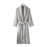 Formeya Premium Pamuklu Unisex Bornoz - Yumuşak Dokulu Hızlı Kuruyan Canlı Renkli Bornoz (Gri, S/M)
