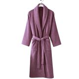 Formeya Premium Pamuklu Unisex Bornoz - Yumuşak Dokulu Hızlı Kuruyan Canlı Renkli Bornoz (Mor, S/M)