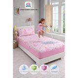 Formeya Prenses Desen Tek Kişilik Kapitone Fitted Su Sıvı Geçirmez Yatak Alezi Seti (1 Adet Yastık Kılıflı) Pembe