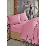 Formeya Pudra Kapitone Yatak Koruyucu %100 Pamuk Alez Ve Nevresim Set - Pembe - 120 x 200 cm