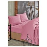 Formeya Pudra Kapitone Yatak Koruyucu %100 Pamuk Alez Ve Nevresim Set Pembe