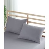 Formeya Ranforce %100 Pamuk Yastık Kılıfı 2 Adet 50*70 Kapaklı - 50 x 70 - Gri