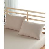 Formeya Ranforce %100 Pamuk Yastık Kılıfı 2 Adet 50*70 Kapaklı - 50 x 70 - Kahverengi