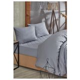 Formeya Renkli Kapitone Yatak Koruyucu Alez Nevresim Set%100 Pamuk Nevresim Takımı-Alez SET (gri, 180 x 200)