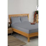 Formeya Set Gri Mikro Fitted Sıvı Geçirmez Alez ve 2 Adet Yastık Alezi (11 Ebat) - 100 x 200 cm