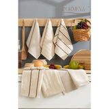 Formeya Sophia 6'lı 30 x 50 cm Mutfak Havlusu Seti - 30 x 50 cm - Bej