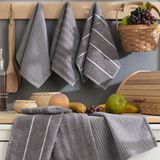 Formeya Sophia 6'lı 30x50 cm Mutfak Havlusu Seti - 30 x 50 cm - Antrasit