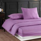 Formeya Tek Kişilik %100 Pamuk Lastikli Çarşaflı Nevresim Takımı 4 Renk - 100 x 200 cm - Lila