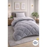 Formeya Tek Kişilik Lüx Gri Wellsoft Yorgan Çift Taraflı 155x215 cm
