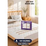 Formeya Veluna Desenli Sıvı Geçirmez Kapitone Fitted Alez ve Yastık Kılıfı Seti Özel Kutulu Gönderim (150 x 200)