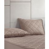 Formeya%100 Pamuk Kapitone Yastık Koruyucu Kılıf 2 Adet 50 x 70 (Kahverengi)