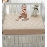 Formeya%100 Pamuk Renkli Kapitone Fitted Su Sıvı Geçirmez Bebek-Çocuk Alezi, Park Yatak Beşik Yatak Alezi (Kahverengi, 60 x 120)