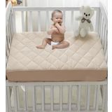 Formeya%100 Pamuk Renkli Kapitone Fitted Su Sıvı Geçirmez Bebek-Çocuk Alezi, Park Yatak Beşik Yatak Alezi (Kahverengi, 80 x 180)