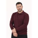 FORMO Erkek Pamuklu Polo Yaka Manşetli Selanik Kumaş Kaliteli Uzun Kollu Sweat