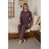 FORMO Kadın Modal Kumaş Yıldızlı Düğmeli Kaliteli Esnek Rahat Pijama Takımı