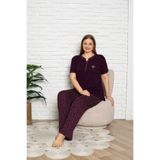 FORMO PREMIUM Kadın Viskon Yüksek Kalite Büyük Beden Kısa Kollu Yazlık Battal Pijama Takımı