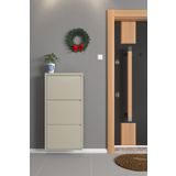formood Üçlü Metal Ayakkabılık Bej - Ral 7032