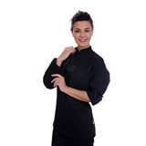 FORMTEKS Aşçı Ceket Unisex Harman Gabardin Siyah