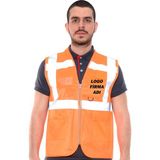 Formteks Baskılı Mühendis Yeleği Turuncu - XL